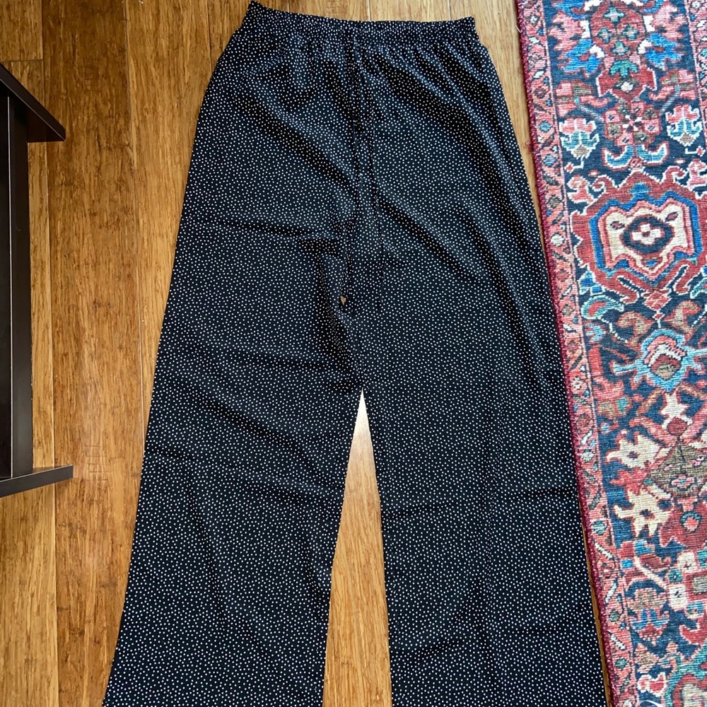 Abstract Front Tie Palazzo Pants